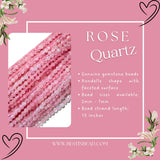 Rose Quartz Rondelle Gemstone Beads