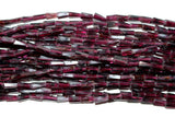 Pipe Shaped Garnet Gemstone Beads