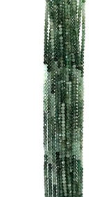 Rondelle Shaped Emerald Shaded Gemstone Beads
