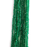 High-Quality Faceted Emerald Green Beads