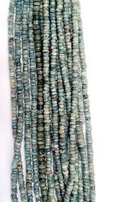 Rondelle Shaped Chrysocolla Gemstone Beads