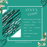 Green Onyx Rondelle Gemstone Beads