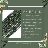 Emerald Mystic Rondelle Gemstone Beads