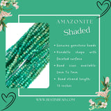 Amazonite Shaded Rondelle Gemstone Beads