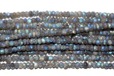 Labradorite AB Coated Bead Strand - Sizes 2mm to 7mm