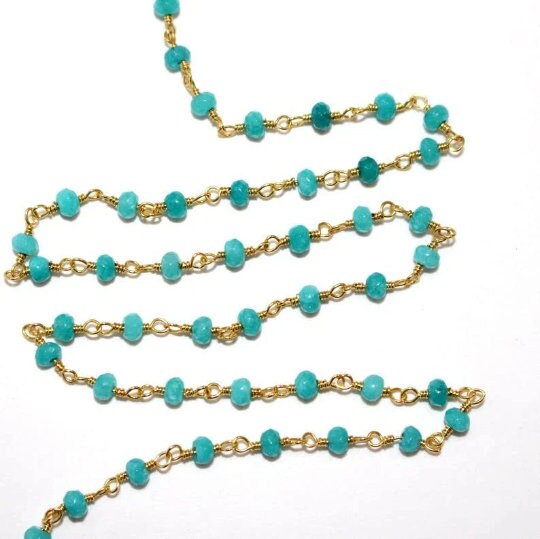Gold Beaded Gemstone Necklace