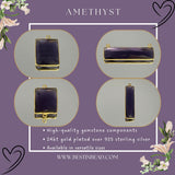 24kt gold vermeil bezel pendant