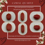 Coral Quartz Bezel Pendant