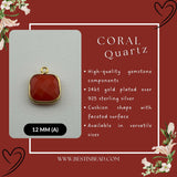 24kt gold vermeil bezel pendant