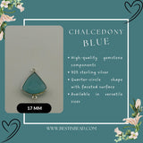 Boho Chic Chalcedony Blue Bezel Pendant - Handcrafted Gemstone Necklace in 925 Sterling Silver with Stunning Finishes