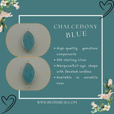 Boho Chic Chalcedony Blue Bezel Pendant - Handcrafted Gemstone Necklace in 925 Sterling Silver with Stunning Finishes