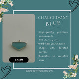 Boho Chic Chalcedony Blue Bezel Pendant - Handcrafted Gemstone Necklace in 925 Sterling Silver with Stunning Finishes