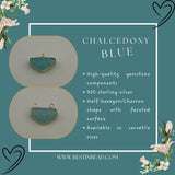 Boho Chic Chalcedony Blue Bezel Pendant - Handcrafted Gemstone Necklace in 925 Sterling Silver with Stunning Finishes