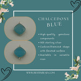 Boho Chic Chalcedony Blue Bezel Pendant - Handcrafted Gemstone Necklace in 925 Sterling Silver with Stunning Finishes