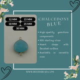 Boho Chic Chalcedony Blue Bezel Pendant - Handcrafted Gemstone Necklace in 925 Sterling Silver with Stunning Finishes