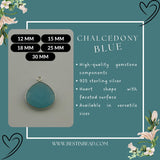 Boho Chic Chalcedony Blue Bezel Pendant - Handcrafted Gemstone Necklace in 925 Sterling Silver with Stunning Finishes
