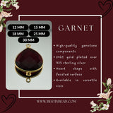 Garnet Heart Pendant - Boho Chic Gemstone Necklace with 24kt Gold Elegance