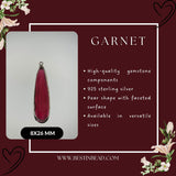 Garnet Bezel Pendant – 925 Sterling Silver Boho Necklace