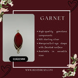 Boho Chic Garnet Bezel Pendant - Handcrafted Gemstone Necklace in 925 Sterling Silver with Stunning Finishes