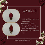 Boho Chic Garnet Bezel Pendant - Handcrafted Gemstone Necklace in 925 Sterling Silver with Stunning Finishes