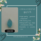 Boho Chic Chalcedony Blue Bezel Pendant - Handcrafted Gemstone Necklace in 925 Sterling Silver with Stunning Finishes