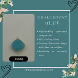 Boho Chic Chalcedony Blue Bezel Pendant - Handcrafted Gemstone Necklace in 925 Sterling Silver with Stunning Finishes