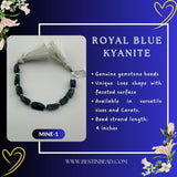 Royal Blue Kyanite Natural Loee Bead Strand