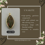 Delicate gold plated gemstone jewelry