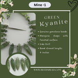 Green Kyanite Natural Marquise Bead Strand