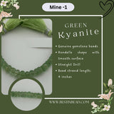 Green Kyanite Natural Rondelle Bead Strand