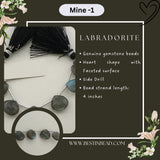 Labradorite Natural Heart Bead Strand