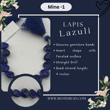 Lapis Lazuli Natural Heart Bead Strand
