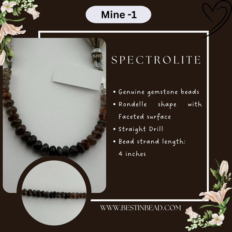 Spectrolite Rondelle Bead Strand