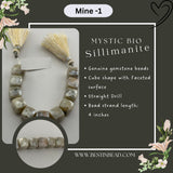Mystic Bio Sillimanite Cube Bead Strand