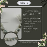 Mystic Bio Sillimanite Flat Tumble Bead Strand