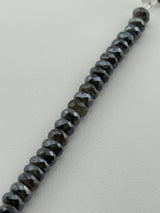 Rondelle Mystic Black Sillimanite Beads - DIY Beading Supplies