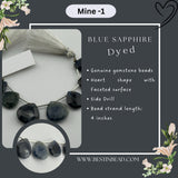 Blue Sapphire Dyed Heart Bead Strand