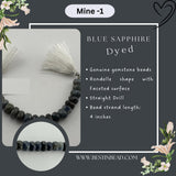 Blue Sapphire Dyed Rondelle Bead Strand