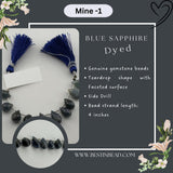 Blue Sapphire Dyed Teardrop Bead Strand