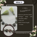 Mystic Umba Sapphire Natural Octagon Bead Strand