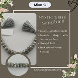 Mystic White Sapphire Natural Rondelle Bead Strand