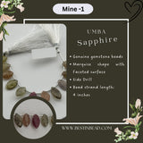Umba Sapphire Marquise Bead Strand