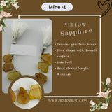 Yellow Sapphire Slice Bead Strand