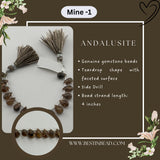 Andalusite Natural Teardrop Bead Strand