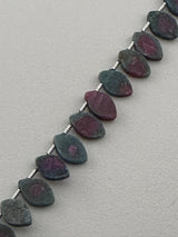 Flat Marquise Ruby Zoisite Beads - DIY Beading Supplies