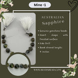 Australian Sapphire Natural Heart Bead Strand