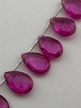 Teardrop Ruby Pink Beads - DIY Beading Supplies