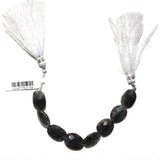 Flat Tumble Black Moss Aquamarine Natural Beads - DIY Beading Supplies