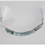Rondelle Moss Aquamarine Natural Beads - DIY Beading Supplies