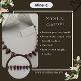 Mystic Garnet Arrow Head Bead Strand